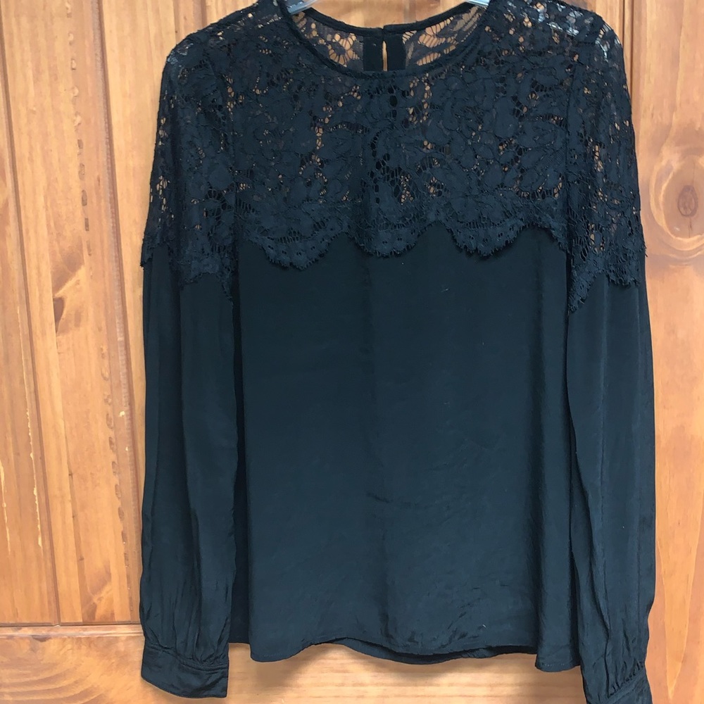 Black Blouse with Lace details